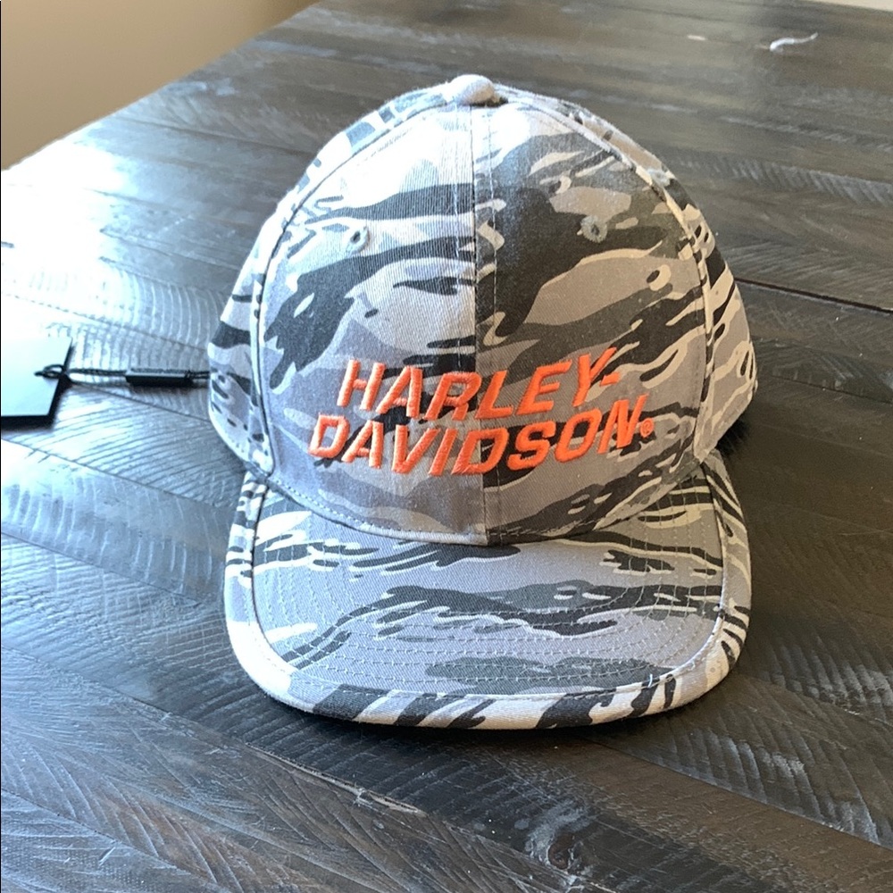 Harley-Davidson  Camo Hat - Gray and Orange